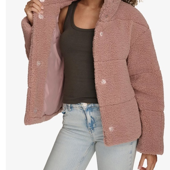 Levi's Quilted Faux Fur Short Teddy Jacket, size M - Picture 4 of 16